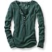 Solid-Color Waffle Henley