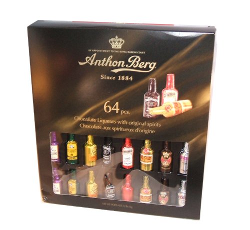 Anthon Berg Valentine's Day Chocolate Liqueurs with Original Spirits - 64 Pcs. Gift Box