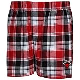 NCAA Chicago Bulls Red-Black Plaid Legend Flannel Boxer Shorts (Medium)
