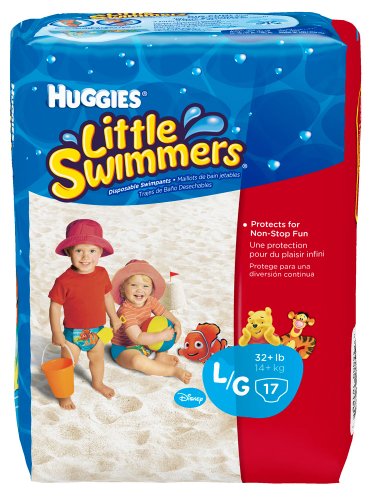 Huggies Little Swimmers Disposable Swimpants (Character May Vary), Large, 17 Count