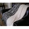 Super Soft Queen Faux Fur / Micro Fiber Blanket / Bedspread / Throw - Black Zebra