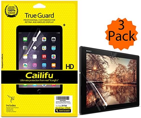 Cailifu [HD Clear] Sony Xperia Z4 Tablet Highest Quality Premium High Definition Ultra Clear Screen protector with Lifetime Replacement Warranty [3-Pack] - Retail Packaging 2014