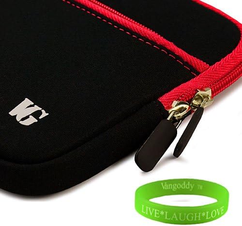 Quality Acer Aspire TimelineX AS5830TG-6402 15.6-Inch Laptop Black with Red Trim Neoprene Sleeve Case with Pockets + VanGoddy Live*Laugh*Love Wristband
