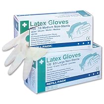 Safety First-Aid Latex Gloves Disposable Large [Pack 100]