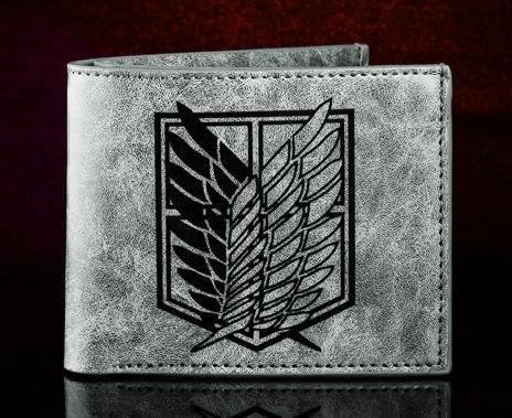 Attack on Titan Comic and Animation Wallet- Grey