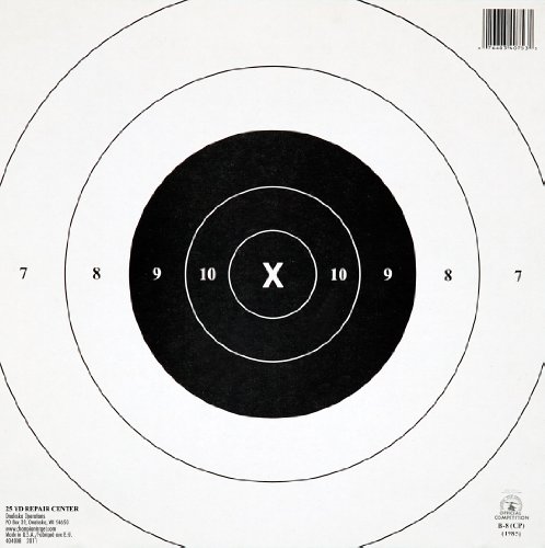 Champion NRA Paper GB-8(CP) 25-yard Timed and Rapid Fire Centers Target (Pack of 12)