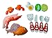 Liberty Imports Kitchen Fun Seafood Hot Pot Dinner Cutting Food Playset for Kids with Egg and Vegetable