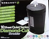 Embassy - 10 Sheet Quiet Series Diamond-Cut Shredder (GoECO)