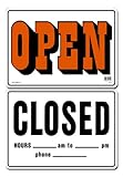 UPC 762529040058 product image for Lynch Signs 14 in. x 10 in. Sign Black and Orange Open - Black Closed on Plastic | upcitemdb.com
