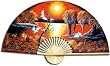 Unusual Special Gift Ideas for Her - Hand Painted Thai Silk & Bamboo Decorative Wall Fan - 3.5ft. Or 5ft.