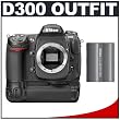 Nikon D300 Digital SLR Camera with MB-D10 Multi-Power Battery Grip + EN-EL3e Battery