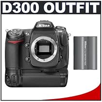 Nikon D300 Digital SLR Camera with MB-D10 Multi-Power Battery Grip + EN-EL3e Battery