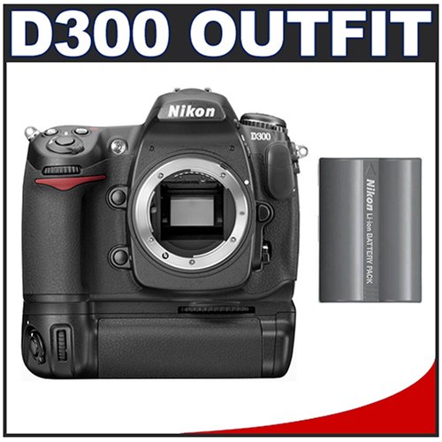 Nikon D300 Digital SLR Camera with MB-D10 Multi-Power Battery Grip + EN-EL3e Battery