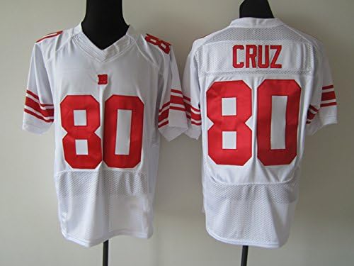 New York Mens Giants Football Jersey #80 Victor Cruz (White, XXL)