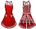 Rbenxia Women's Apron with Pockets Adjustable Bib Apron with Pockets Extra Long Ties Women Kitchen Apron for Cooking, Crafting, Gardening, Kitchen Women's Cake Apron With Pocket Red
