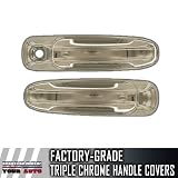 06 07 08 Mitsubishi Raider 2dr Chrome Door Handle Covers (With No Passenger Keyhole) by CCI