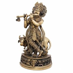 Religious Statues Lord Krishna Brass Sculpture