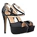 Zbeibei Womens Peep Toe Strappy Platform Stiletto Ladies High Heel Sandal