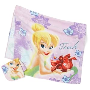 Tinkerbell 2-Piece Bath/Wash Fiber Reactive Print Towel 