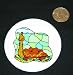 3 button / pin printed with reptile, fimbriata, matamata, chelys, turtle