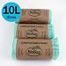 10 Litre x 75 bags Biobag Compostable Kitchen Caddy Liner - Food Waste Bin Liners - EN 13432 - Biobags 10L Bags with Composting Guide