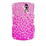 Sparkling Pink with Silver Full Diamond Rhinestone Snap on Hard Skin Bling Cover Case for Blackberry Curve 8300 8310 8330