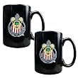Chivas USA MLS 2pc Black Ceramic Mug Set - Primary Team Logo