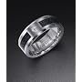 Triton Tungsten Carbide Wedding Ring with Carbon Fiber Inlay and .05 ct Diamond 21-2359C