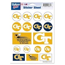 NCAA Georgia Tech Vinyl Sticker Sheet, 5
