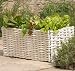 vegetable planter with a white willow surround - 140 litre capacity - 40cm x 100cm x 40cm - a great garden gift for those who would love an allotment! Image of vegetable planter with a white willow surround - 140 litre capacity - 40cm x 100cm x 40cm - a great garden gift for those who would love an allotment!