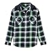Boys' Utility Flannel Hoodie - Navy/Green