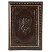 Lions Refillable Leather Journal with Embossed Lion Crest, Gold Edge Sheets, Lined, 6x8"