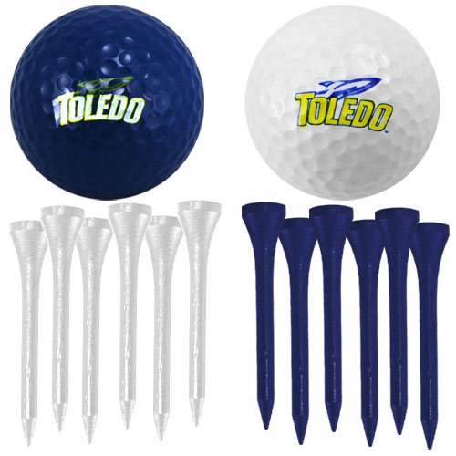 Toledo Rockets Two Golf Balls And Twelve Tees Set