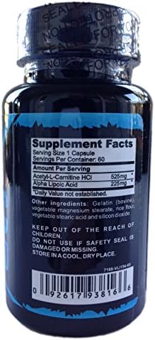 Pure Muscle Nutrition ULTRA ALA/ALC 750 - Extra Strength Formula Alpha Lipoic Acid 225MG and Acetyl L-Carnitine 525MG per Capsule - 60 Caps
