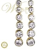WILLOW XPRESS: *GOLD VERMEIL DIAMOND CZ BUBBLES CZ EARRINGS*