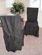6pcs set Micro Suede Dining Chair Covers - Black