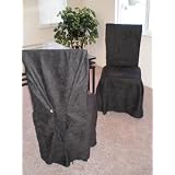 6 Pieces Black Dining Chair Slipcovers by 