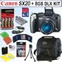 Canon Powershot SX20 IS 12.1MP Digital Camera + 8GB Deluxe Kit