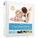 LINENSPA Premium Mattress Protector - 100% Waterproof - Hypoallergenic - 10 Year Warranty - Vinyl Free - Cal King