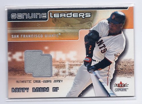 2002 Fleer Genuine Leaders Game Used Jersey Barry Bonds San Francisco Giants