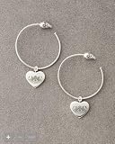 Juicy Couture - New Juicy Couture Sterling Silver Heart Hoop Earrings