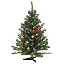 3' Pre-Lit Double Petal Reflector Artificial Christmas Tree Multi Lights #H89082