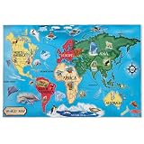 Melissa & Doug World Map 33 pcs Floor Puzzle