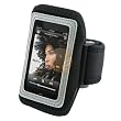 eForCity Black w/ Silver Trim Adjustable Deluxe ArmBand / Sportband with Case for Apple iPod Touch / iPod Touch 2nd Generation
