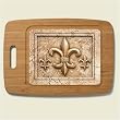 Large Cutting Board ~ Fleur de Lis ~ made of bamboo with poly surface ~ code 106