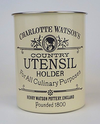 Charlotte Watson Enamel Ware Utensil Jar Tin Canister 67460
