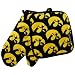 Iowa Hawkeyes Black Oven Mitt and Pot Holder Set