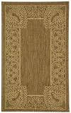 Safavieh Courtyard Collection CY2965-3009 Brown and Natural Indoor/Outdoor Round Area Rug, 5-Feet 3-Inch