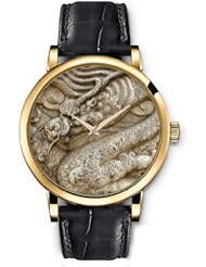 SPRAWL Aanalog Fashion Series Gold Ladies Watches of Genuine Black Leather Strap,Unique Wrist Watch for Women Girls Designed with Stone dragon