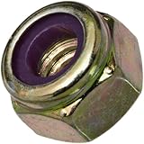 Steel Lock Nut, Zinc Yellow-Chromate Plated Finish, Grade 8, Right Hand Threads, Nylon Insert, Inch